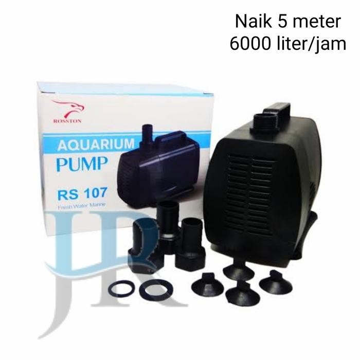 Pompa celup kolam hidroponik taman air terjun 5 meter Roston RS 107