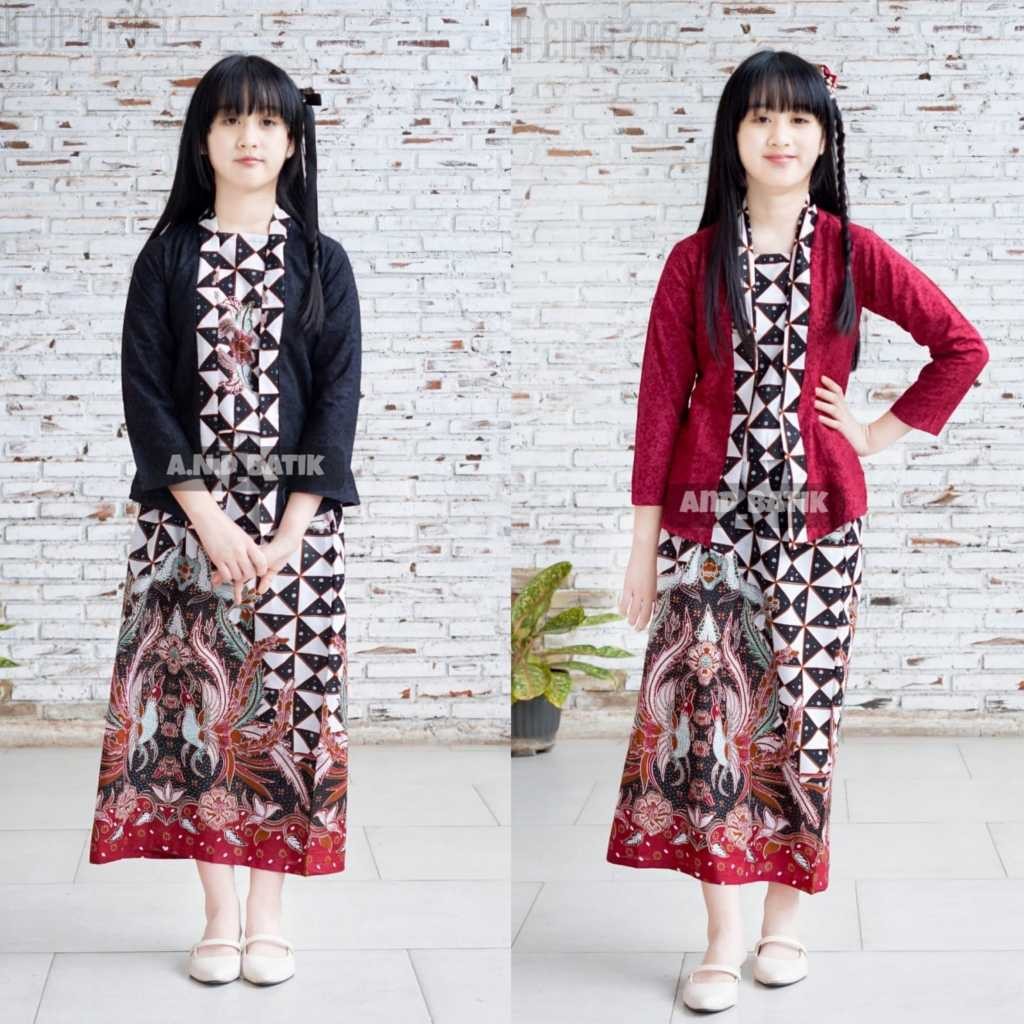 SET Kebaya Anak Perempuan Baju setelan kebaya batik Anak COD