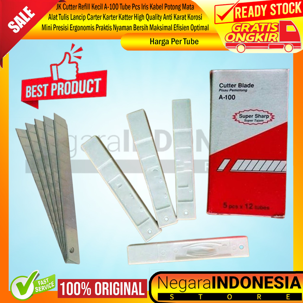 

JK Cutter Refill Kecil A-100 Tube Pcs Iris Kabel Potong Mata Alat Tulis Lancip Carter Karter Katter High Quality Anti Karat Korosi Mini Presisi Ergonomis Praktis Nyaman Bersih Maksimal Efisien Unik Fungsional Optimal Mantap SJN Stabil Kuat Ekonomis Modern