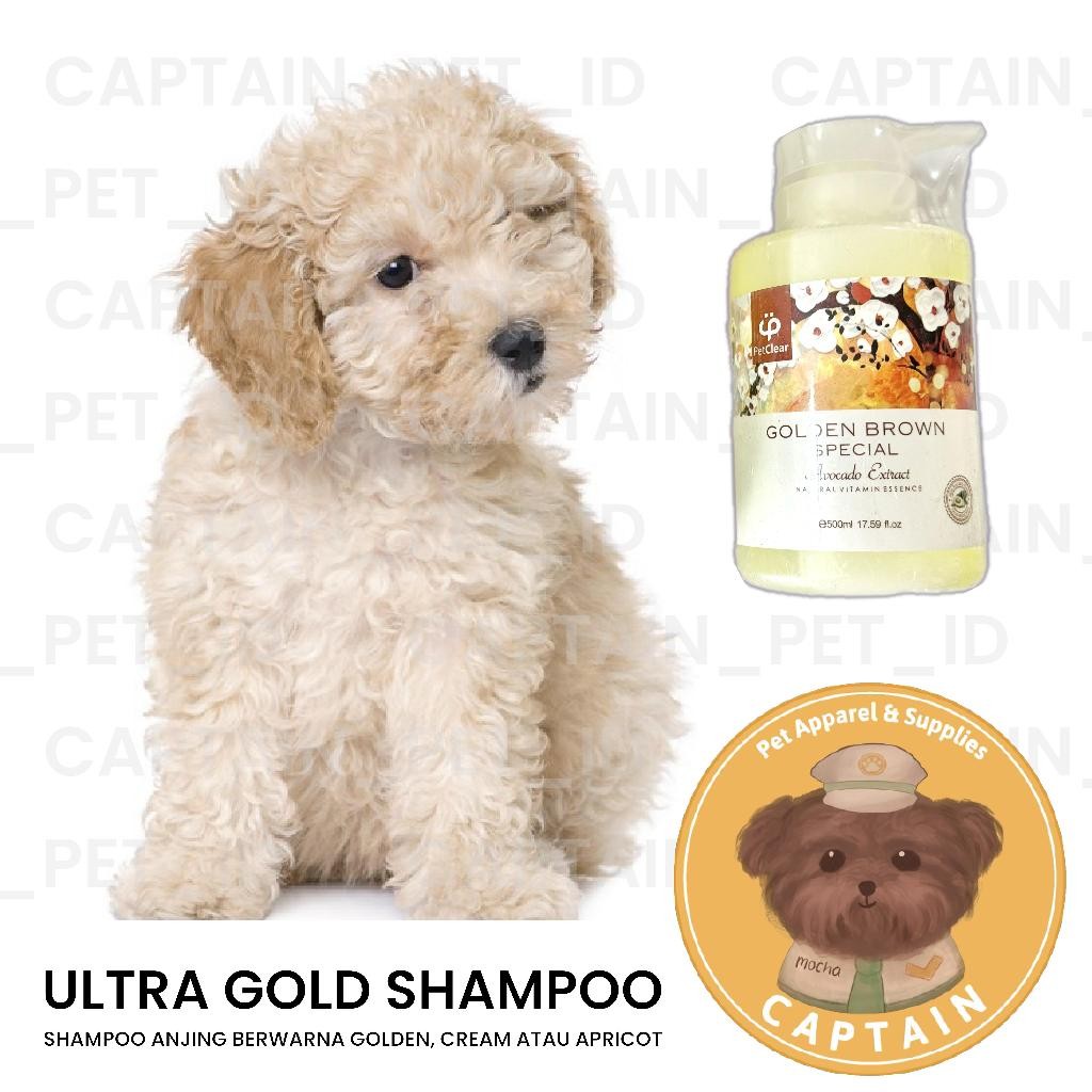 PET SHAMPOO GOLDEN BROWN CREAM APRICOT POODLE GOLDEN RETRIEVER GROOMING SHAMPOO ANJING PELIHARAAN TE