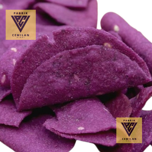 

PCV TARO CHIPS 250gr Taro Chips Ungu Keripik Ubi Ungu Taro Chips Ubi Ungu Cemilan Snack Manis