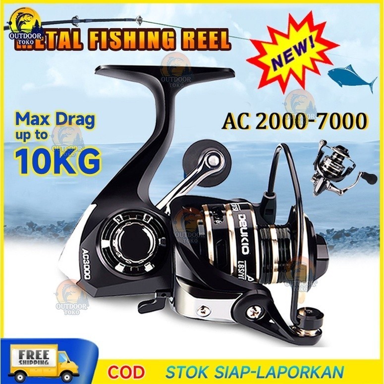 Gold Sharking NX Series NX2000 NX4000 NX6000 Rel Real Rol Ril Gulungan Reel Pancing Murah Kuat Metal
