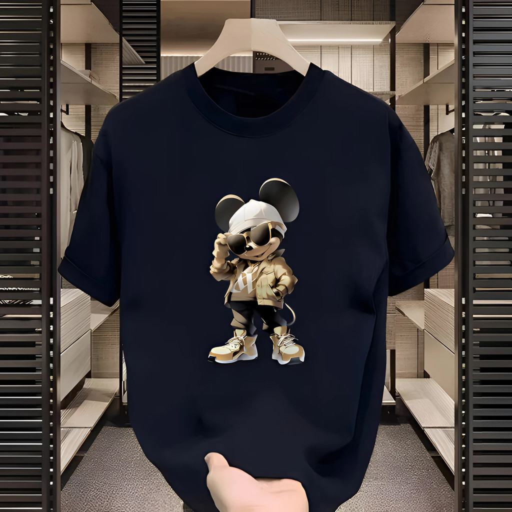 Korea Kaos Pria/Wanita T-shirt Baju Oversize T-shirt Distro Katun 100%