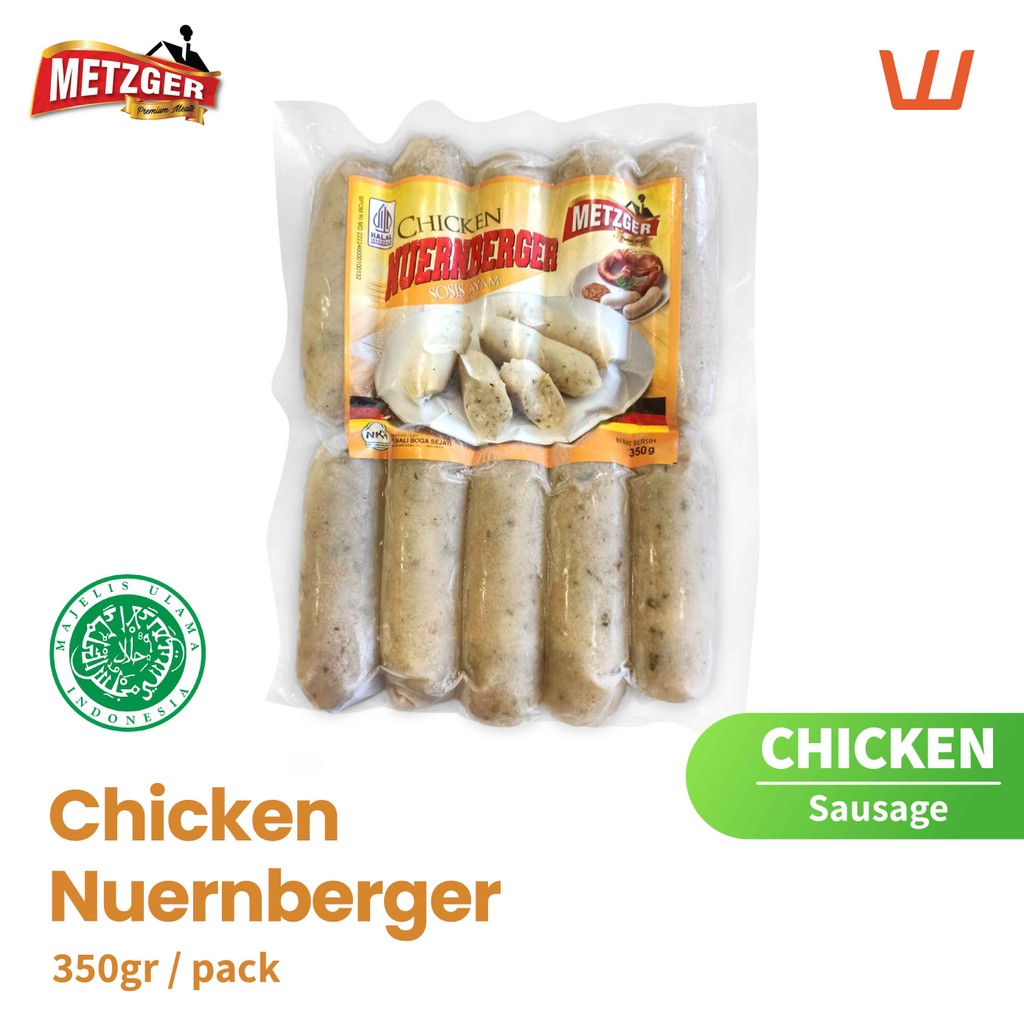 

Sosis Ayam Halal Metzger Chicken Nuernberger Jerman 320g