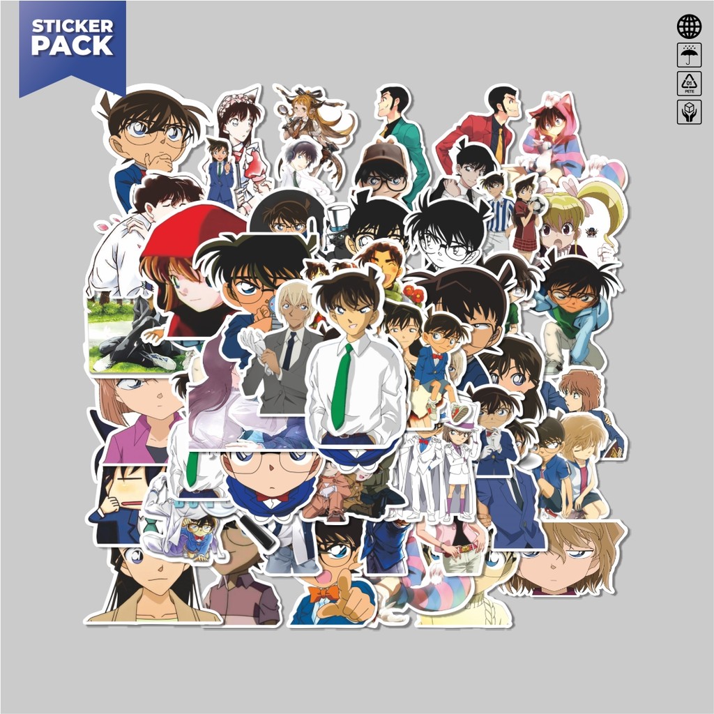 

[100PCS]Stiker Pack Sticker Anime Case Closed (DC) Aesthetic Vinyl Anti Air Dekorasi Sticker Laptop Buku Journal Koper Helm Casing HP Gitar Helm Skateboard