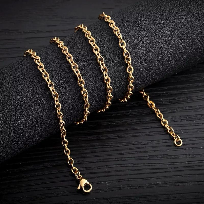 KALUNG RANTAI PRIA WANITA TITANIUM MODEL NURI KACA TRENDI