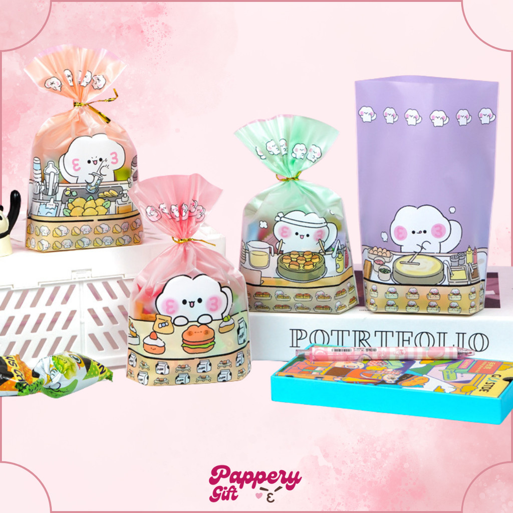 

10 Pcs Kantong Plastik Ulang Tahun / Kantong Sovenir Ulang Tahun Anak Include Kawat - SE0578