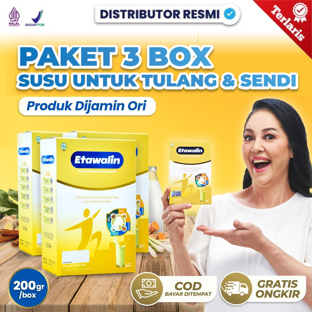 

Etawalin Original 3 Box - Susu Kambing Etawalin Asli Original Atasi Nyeri Sendi dan Tulang