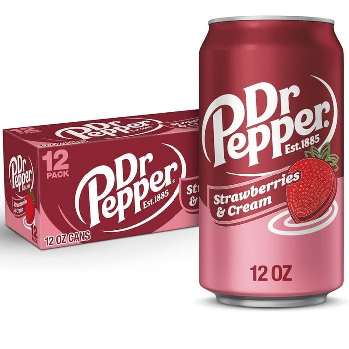 

Dr Pepper Strawberries and Cream Soda Pop -12 fl oz (12 Pack Cans)