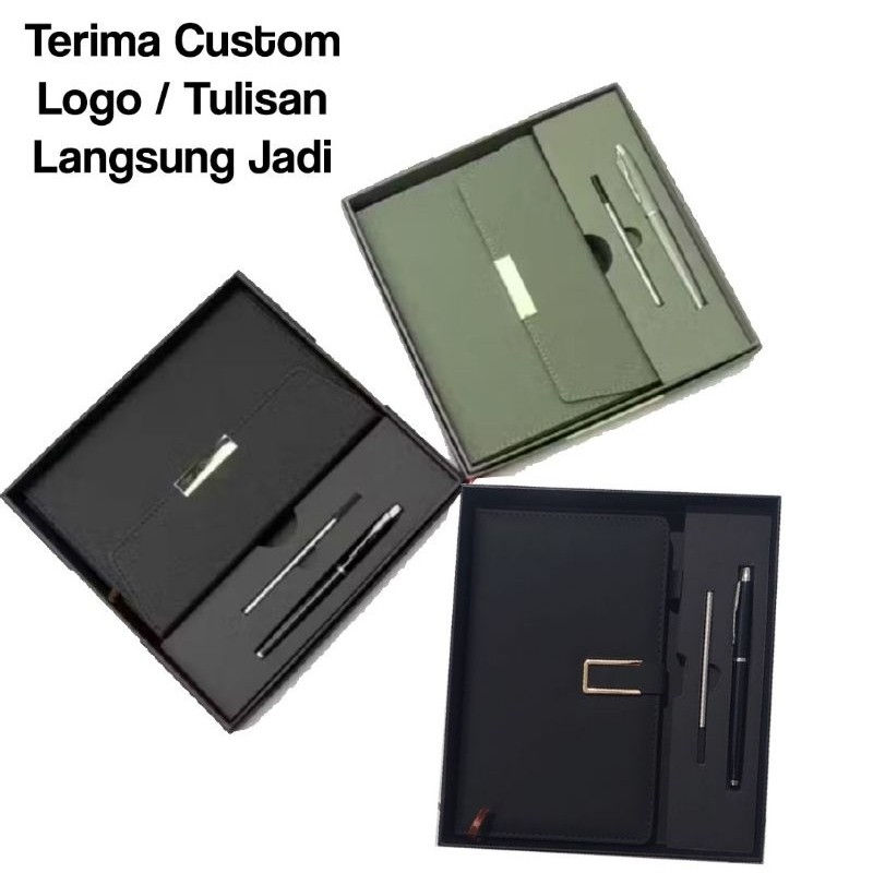 

AC-21 Souvenir Hampers Exclusive Buku Agenda Premium Custom Hampers Giftbox Giftset Notebook Custom Box