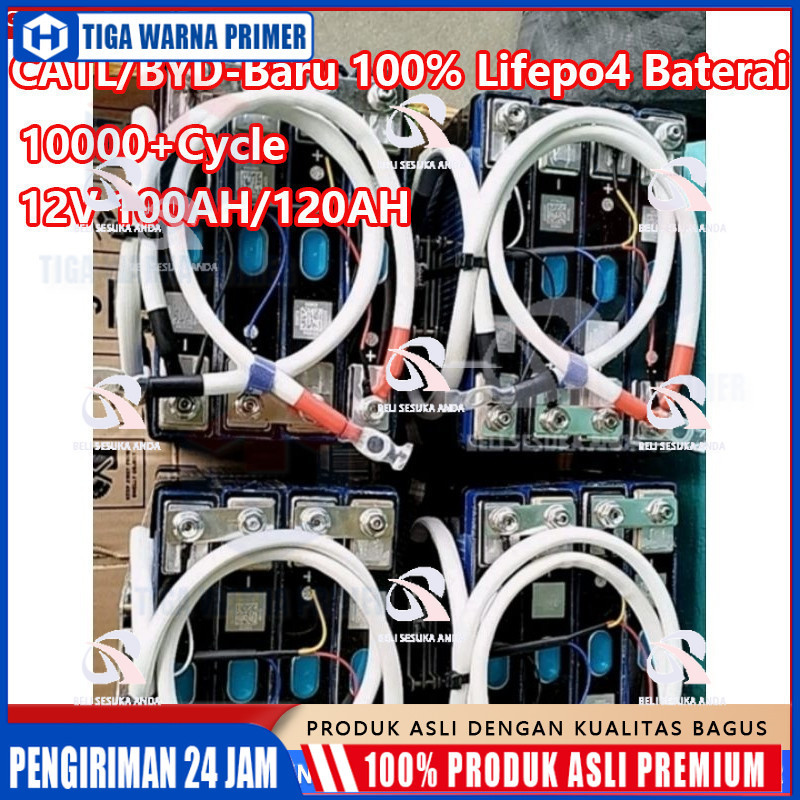 100% baterai baru 2025 CATL/BYD Battery Lifepo4 12v 120ah/100AH Battery Lifepo4 12v 120ah 100ah plus
