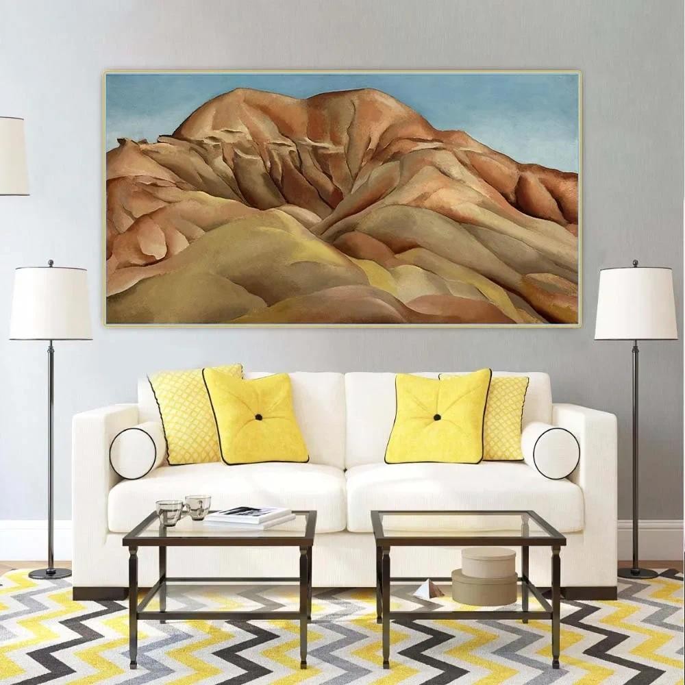 

Georgia O‘Keeffe Mountain Scenery Canvas Art Oil Painting Abstract Aesthetics Artwork Picture Decor Home Living Room Decoration