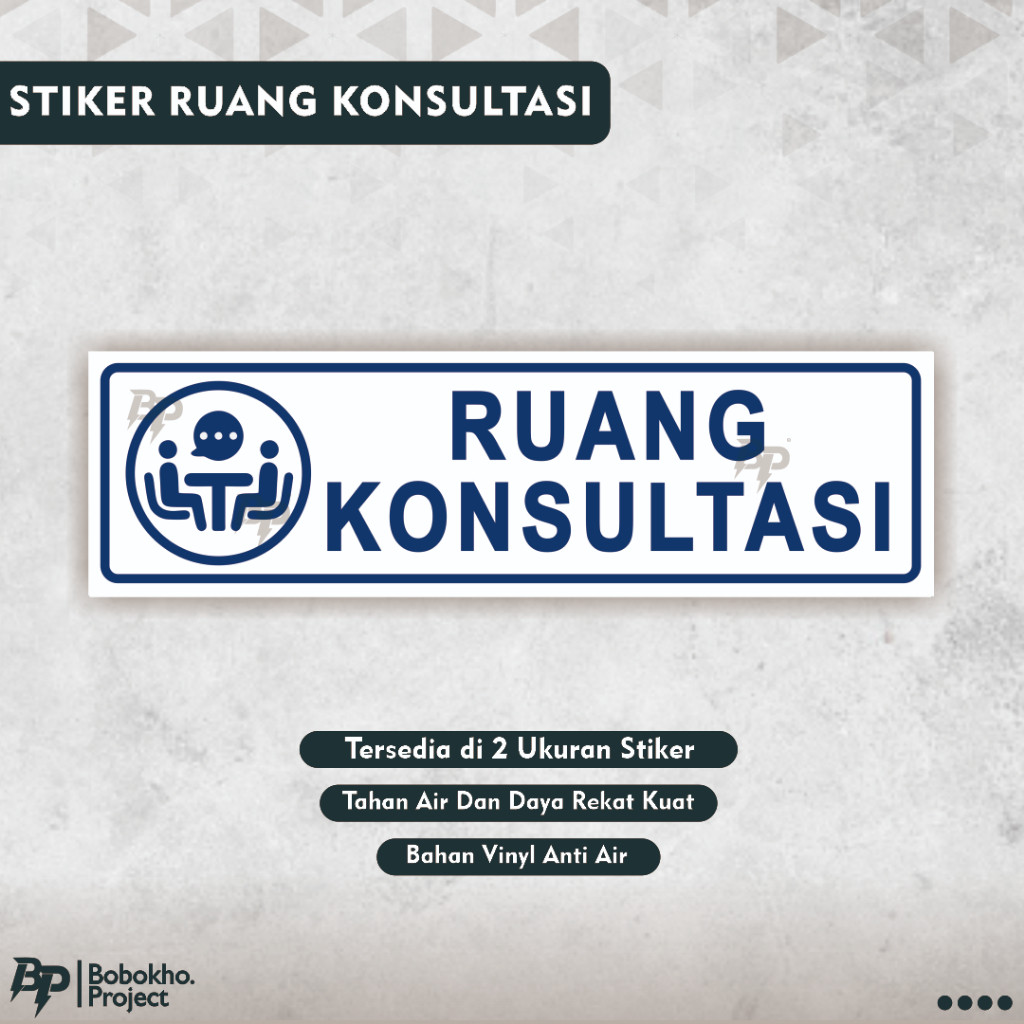 

Stiker Ruang Konsultasi / Stiker Rumah Sakit / Stiker Konsultasi / Stiker Puskesmas / Stiker Klinik