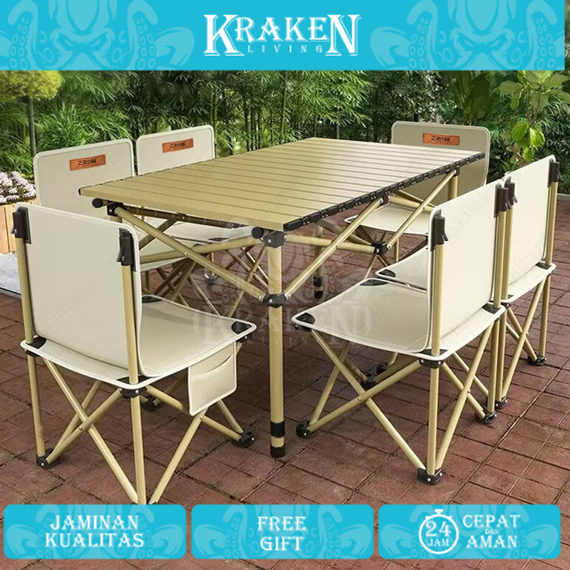 Meja Lipat Outdoor Aluminium  Meja Lipat Outdoor Meja Lipat Camping Meja Lipat Portable 【KRAKEN LIVI