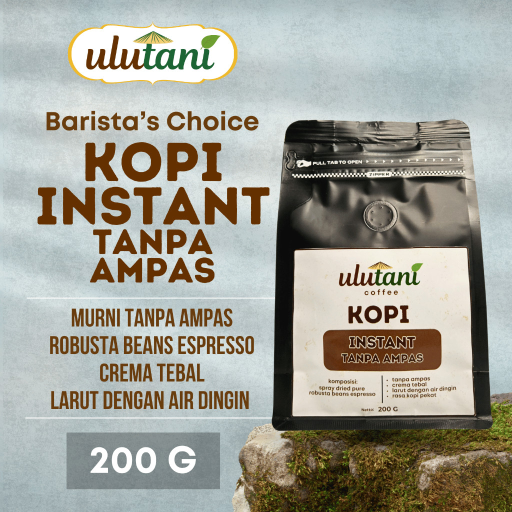 

NEW Instant Coffee Tanpa Ampas / Kopi Instan Tanpa Ampas Ulutani 200 gr PREMIUM