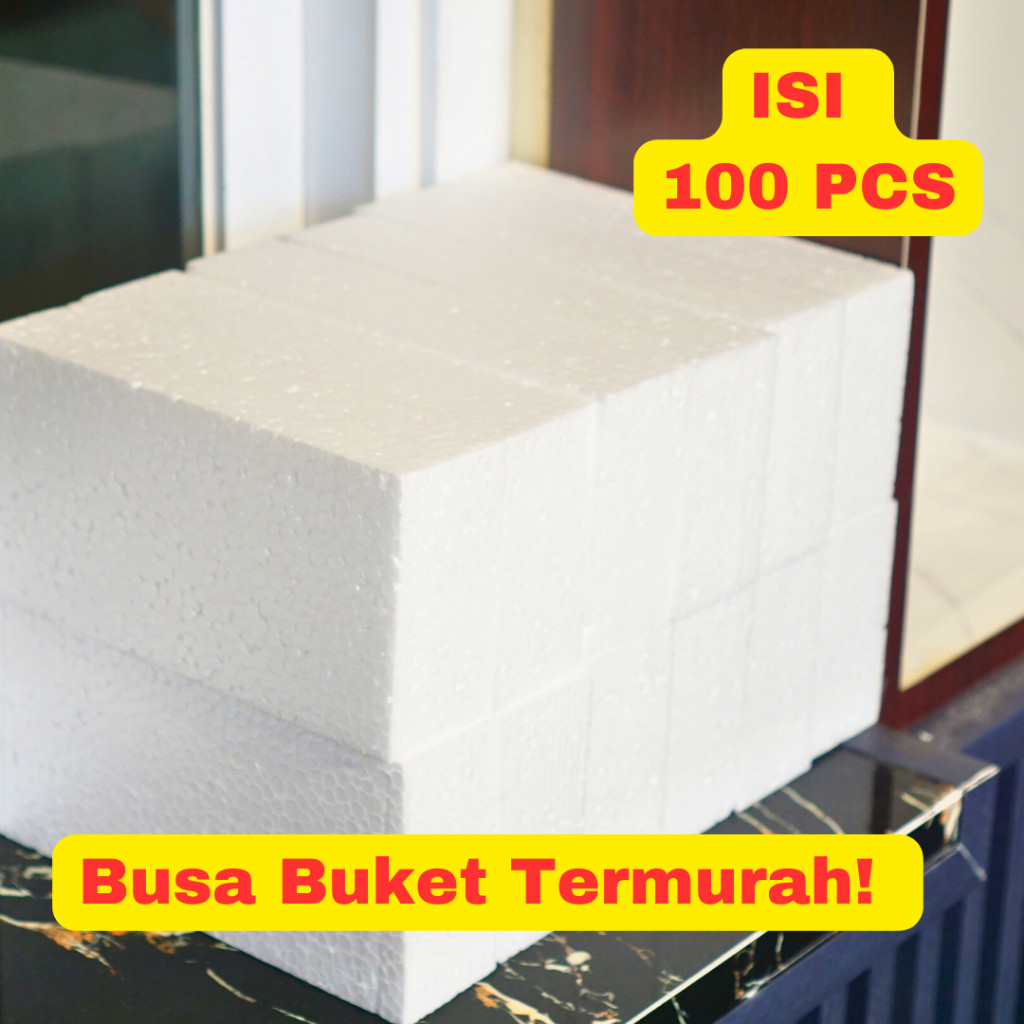 

100 PCS Foam Busa bunga Putih / Oasis busa bunga kering / Oasis Busa Strofoam Styrofoam buket