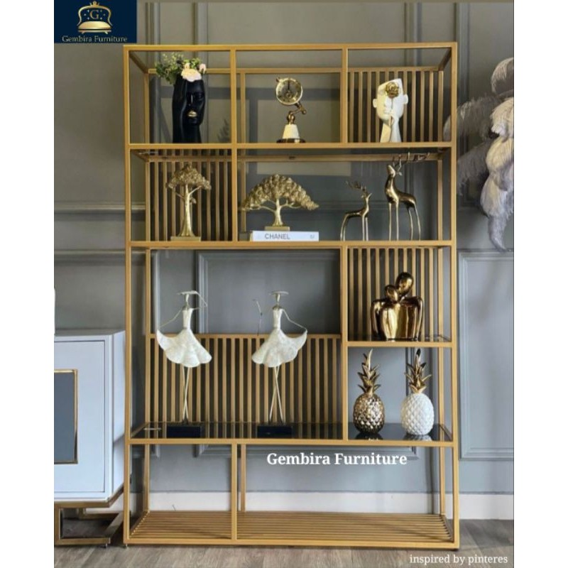 partisi penyekat pembatas ruangan show case rak multifungsi serbaguna pajangan hiasan kantor cafe re