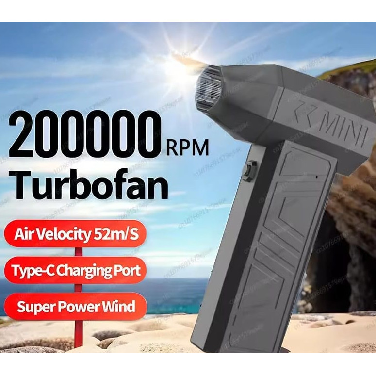 FLASHA Mini Turbo Violent Air Blower Cordless Jet Portable 200000RPM - X3-A