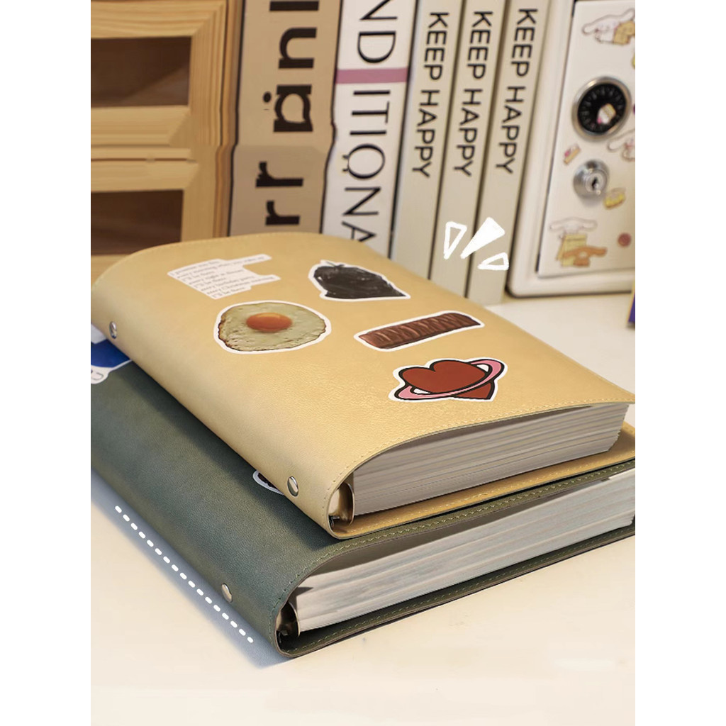 

Soft Leather Cover, Horizontal Line, Loose Leaf Folder, detachable retro A5 hand Account book, B5 Hand Account book, Kraft Paper