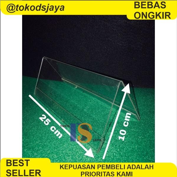 

PROMO 10 x 25 cm - Papan Nama Meja Akrilik Segitiga Dua Sisi - 10x25 segitiga dua sisi