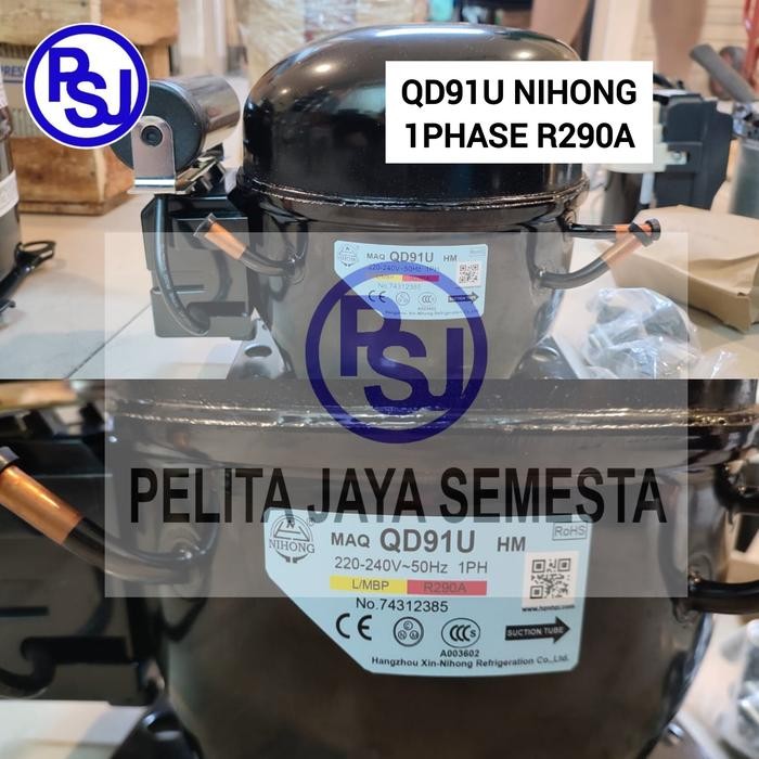 Kompresor Nihong QD91U / Compressor Kulkas QD91U / R290 / Nihong QD91U / Kompresor Freezer QD91U / R