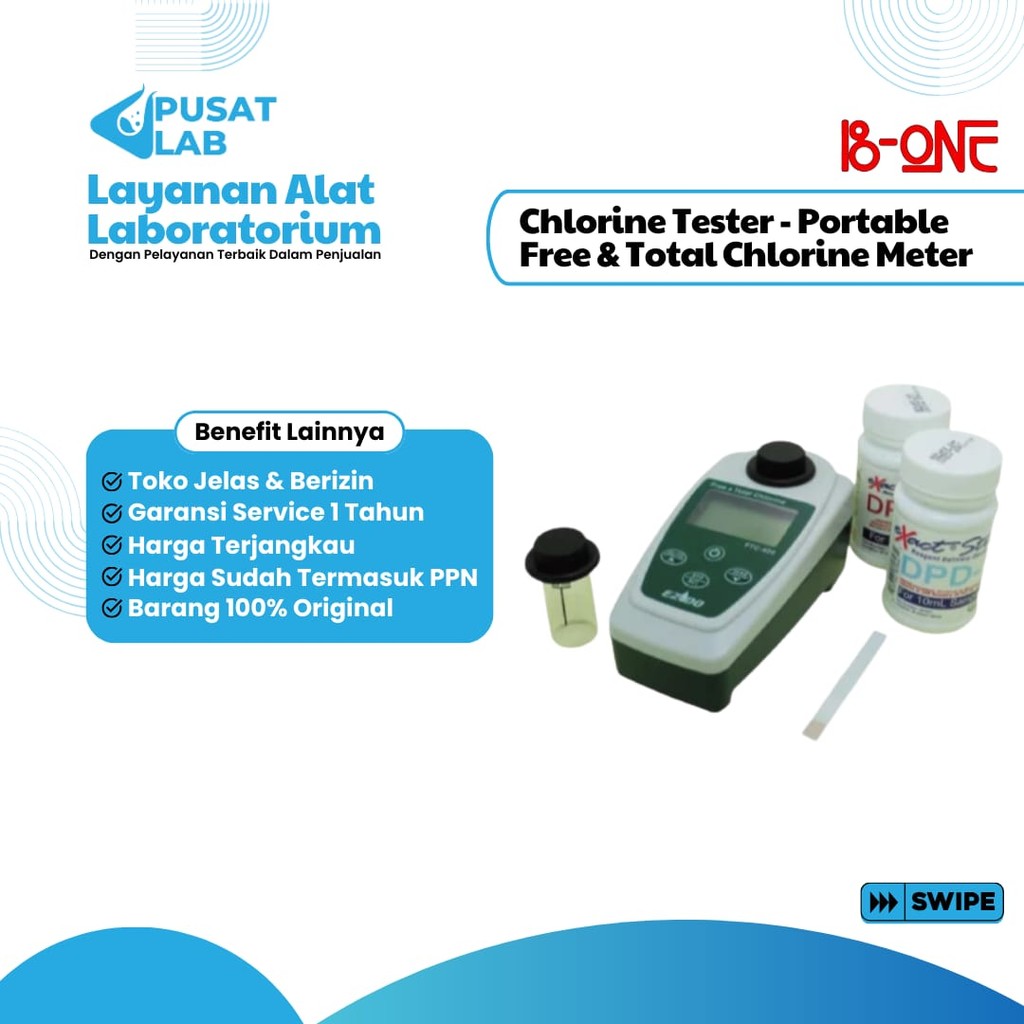 Chlorine Tester - Portable Free & Total Chlorine Meter