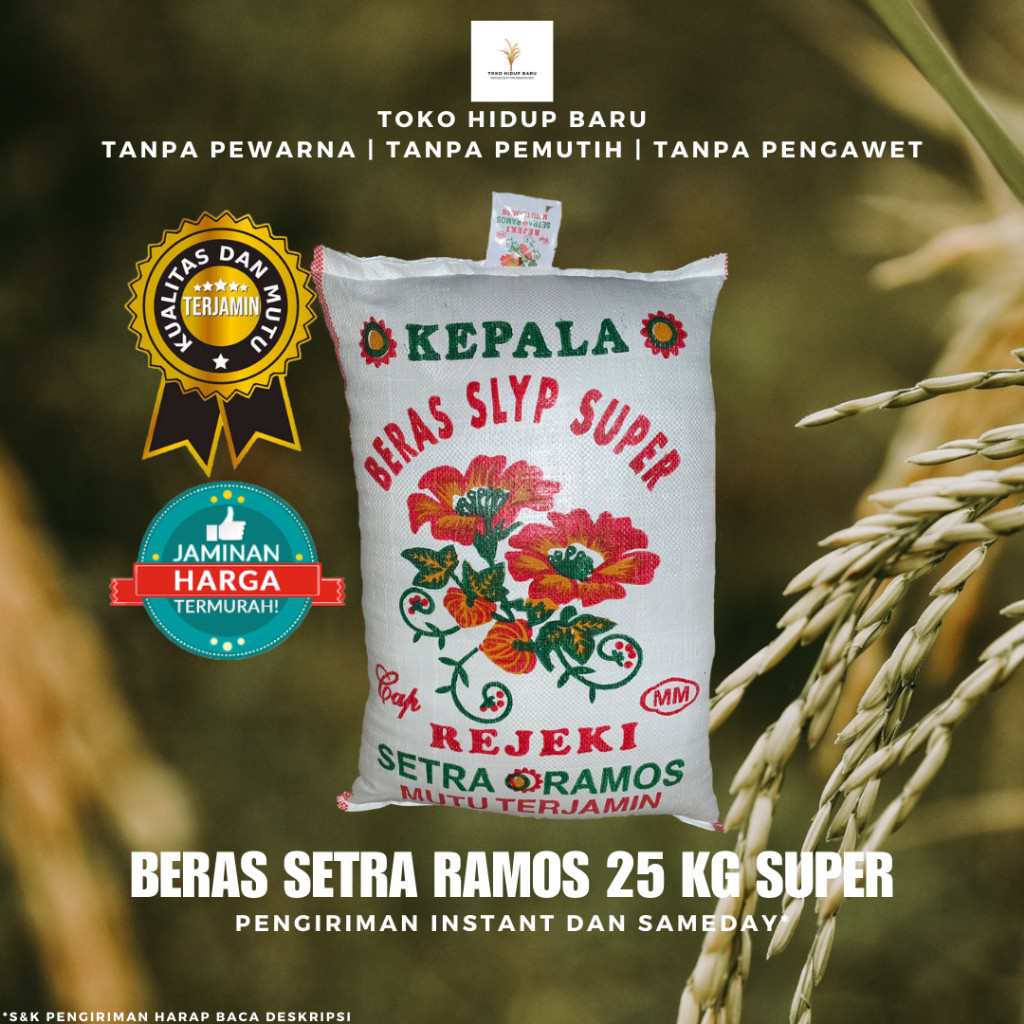 

(BEST SELLER) BERAS SETRA RAMOS SUPER 25 KG CAP KEMBANG HIGH QUALITY!