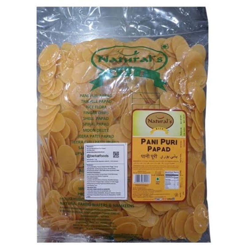 

natural's kerupuk pani puri/papad pani puri 1kg
