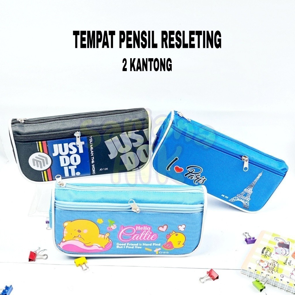 

Tempat Pensil Resleting 2 Kantong / Pencil Case Resleting Motif Karakter LABUBU Kanvas