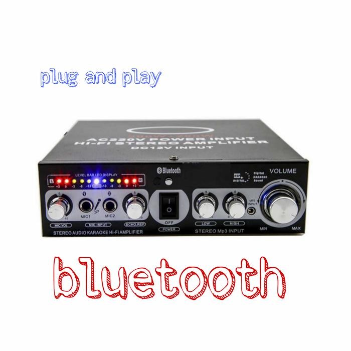 power amplifier bluetooth karaoke mobil speaker komponen pasif woofer
