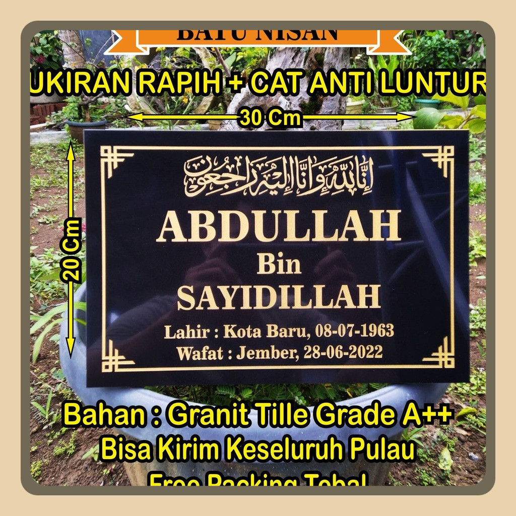 BATU NISAN GRANIT UKURAN 20X30