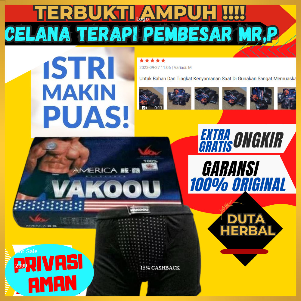 [COD] Celana Dalam Boxer Magnet Terapi Pembesar Mr P Kesehatan Pria Dewasa Vakoou ORI Terbukti Ampuh