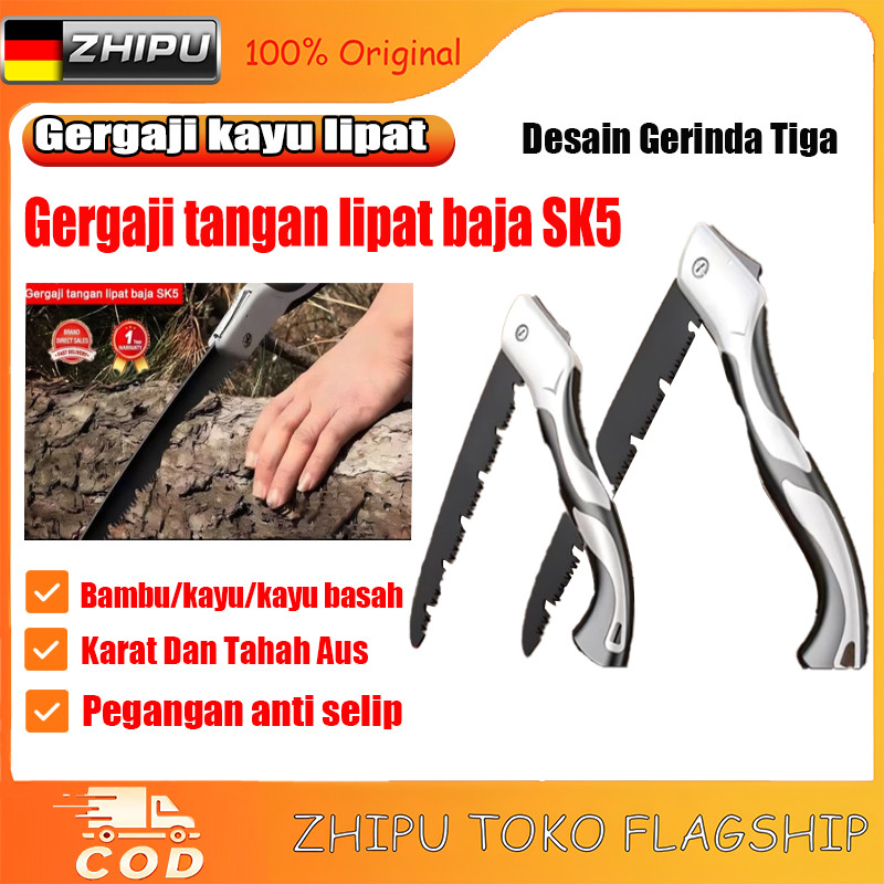 FULSET ZHIPU Gergaji kayu  gergaji bambu  gergaji dahan  Gergaji kayu lipat otomatis anti karat desi