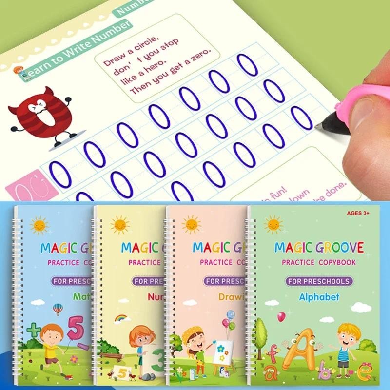 

Reusable Magic Books Baby Montessori Toys Magical Drawing Children Pen Control Training Copybooks Kids Learning Educational Toy