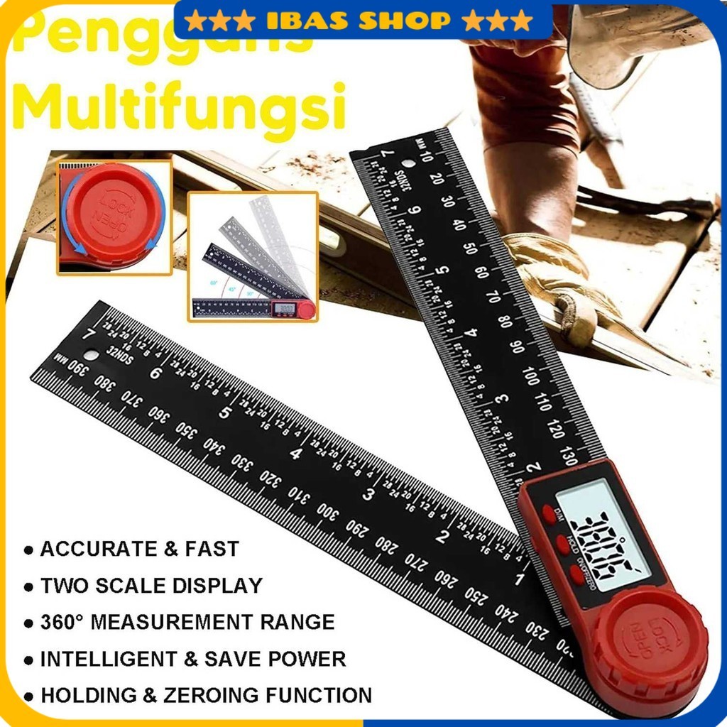 

Penggaris Multifungsi Adjustable Angle Ruler Set 200mm - INU24