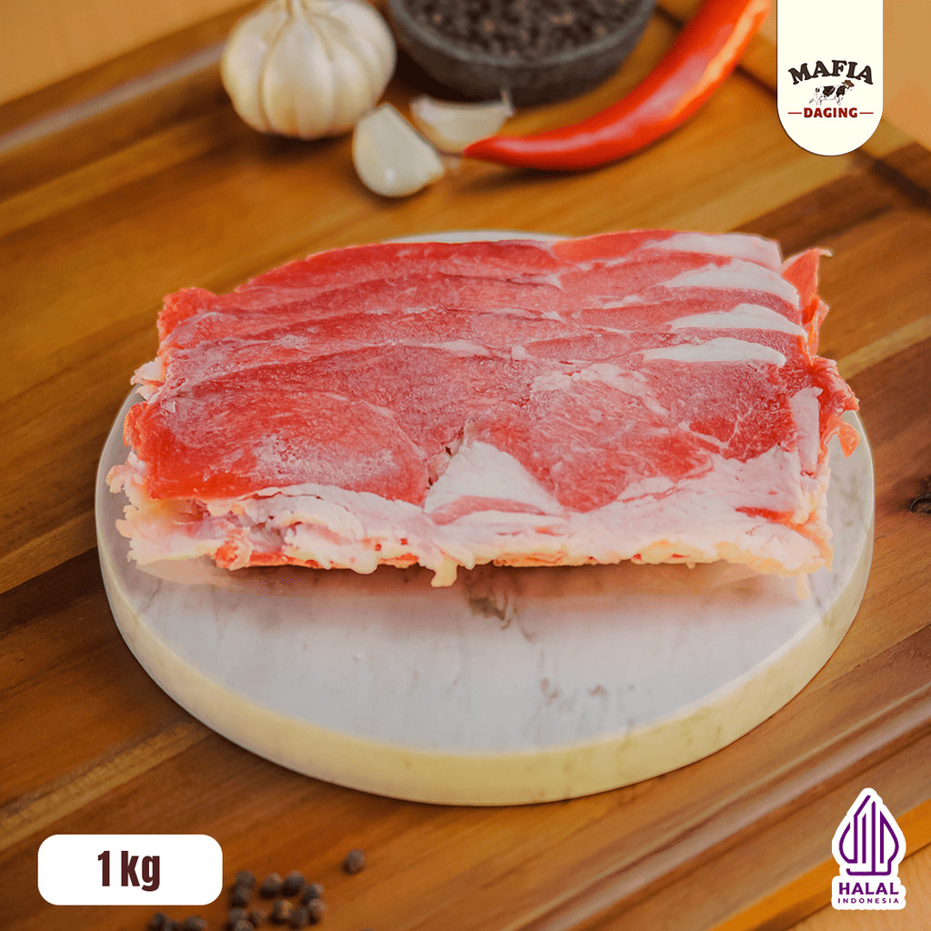 

[Mafia Daging] Daging / USA Beef Slice Shortplate/ Tasty Beef 1kg