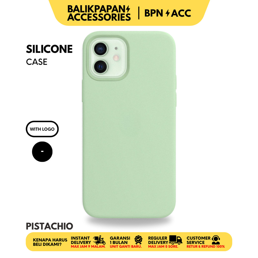 Silicone Case iPhone Full Cover Pistachio- BALIKPAPAN ACC