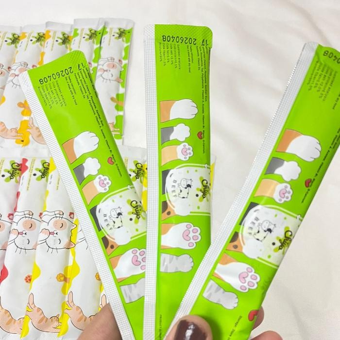 

CHIYO Makanan Kucing Basah/ Wetfood Cemilan Stik/ Pet Strip Kucing - BEEF