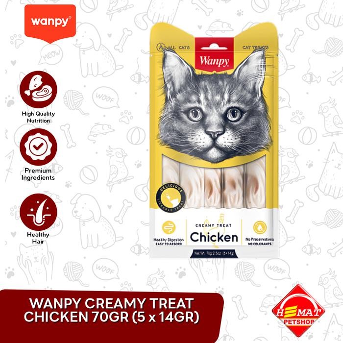 

Snack Kucing Deli Joy Creamy Cat treat Cemilan 14 Gram - Wanpy Chicken