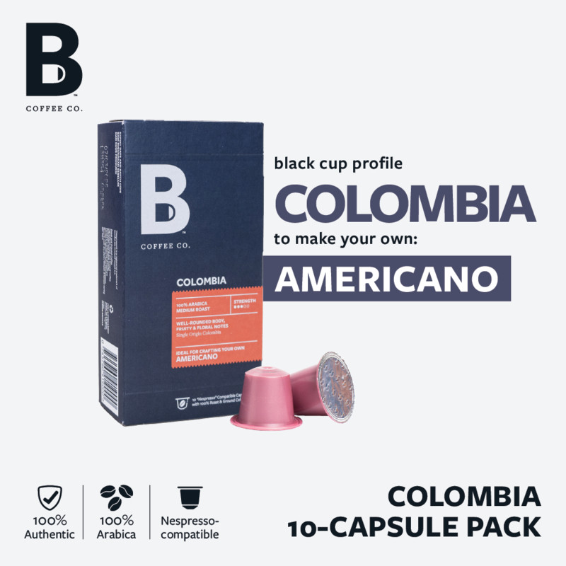 

B Coffee Co. Colombia Americano Kopi Kapsul Nespresso Compatible Coffee Capsule