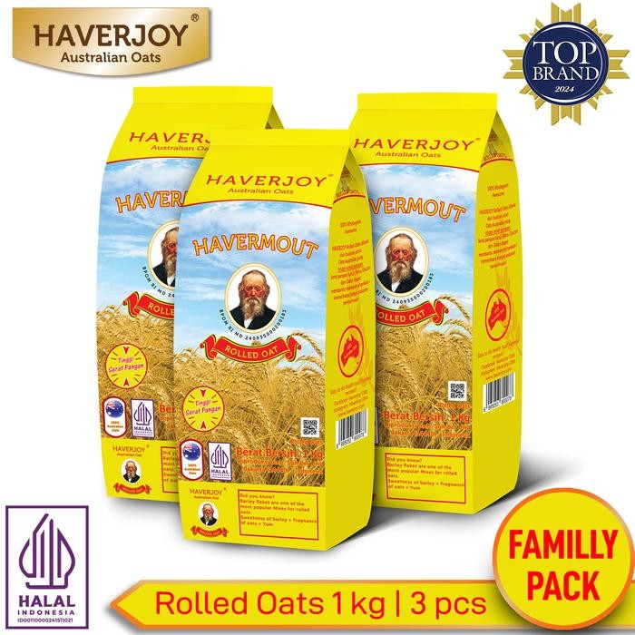 

Haverjoy Family Pack Rolled Oats 1kg - 3 Pcs Terlaris