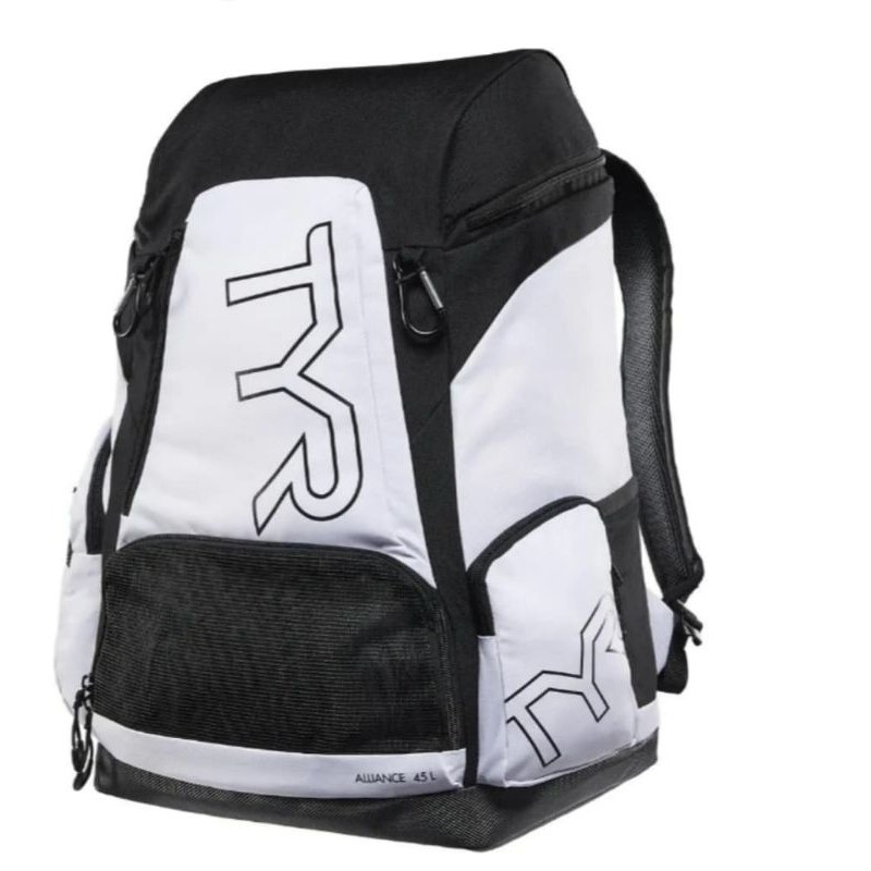 TYR ALLIANCE BAGPACK 45L white/black Tas Renang Travelling OlahragCO