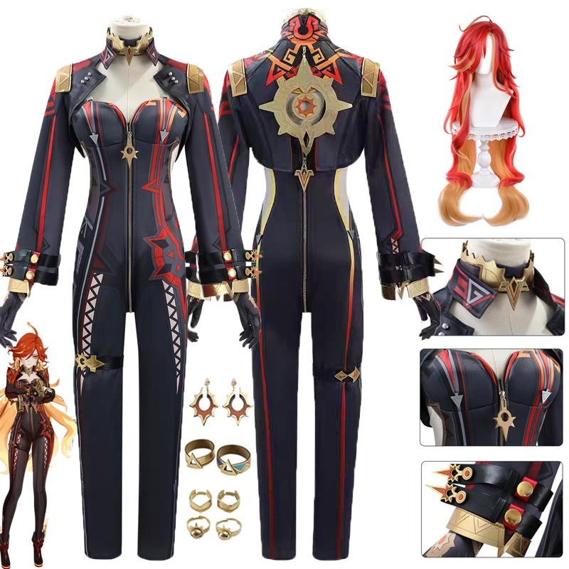 Genshin Impact Mavuika Cosplay Costume Game Genshin Pyro Ar on Sexy Uniform Halloween Party Women Co