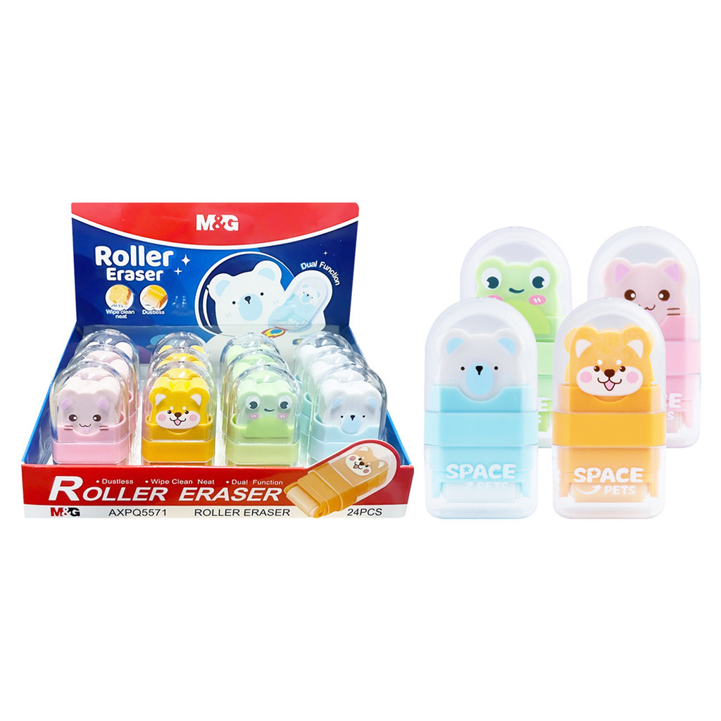 

Penghapus Karet Pensil M&G Roller Eraser Space Pets AXPQ5571 Animals AXP963NA 2 Sisi 2in1 Lucu Murah