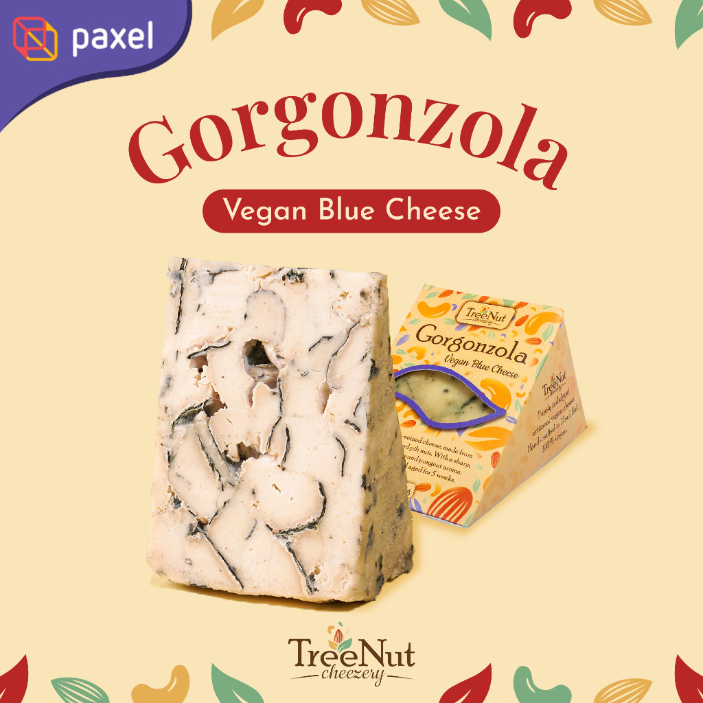 

Keju Vegan Gorgonzola Creamy Kaya Rasa – Blue Cheese Nabati – Vegetarian Food | TreeNut Cheezery