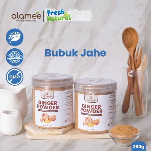 

ALAMEE Jahe Bubuk Ginger Powder Bumbu Dapur Instan Asli Murni Tanpa Gula 250gr fresh and natural