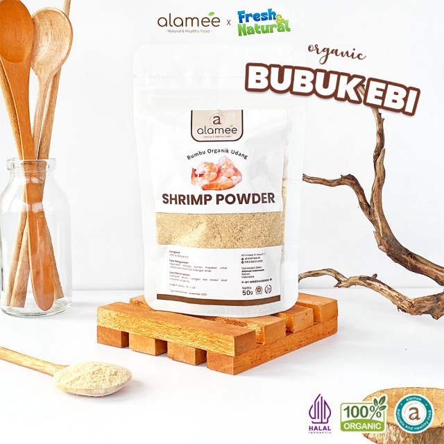 

ALAMEE Ebi Bubuk Halus Bumbu Dapur Organik Udang Shrimp Powder Spice Seasoning 50gr freshandnatural