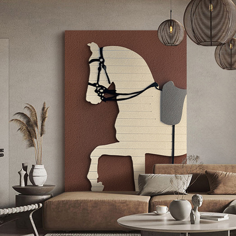 

Modern Arab Luxury Horses Canvas Posters and Prints Horse Wall Art Entrance Decorative Painting Porch Living Room Decor NO Frame
