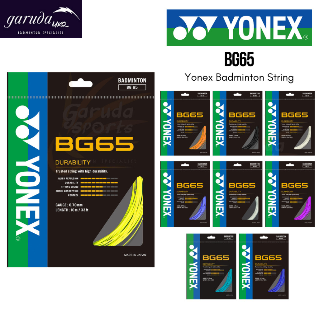 Senar Yonex BG 65 / Senar Raket Bulutangkis Yonex BG 65 / Senar Raket Badminton Yonex BG 65 / Badmin
