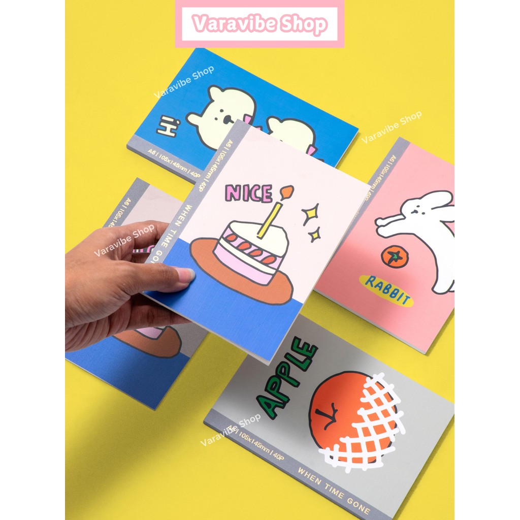 

Varavibe Notebook Kelinci Kue Apel Simple Aesthetic A6 Buku Diary Catatan Journal